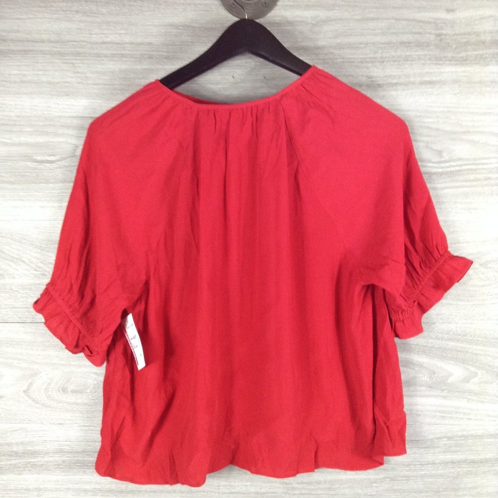 Madewell Notched Ruffle Cuff Top - Picture 5 of 7